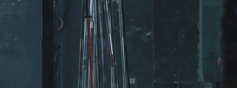 Modern dark industrial style gym interior background.